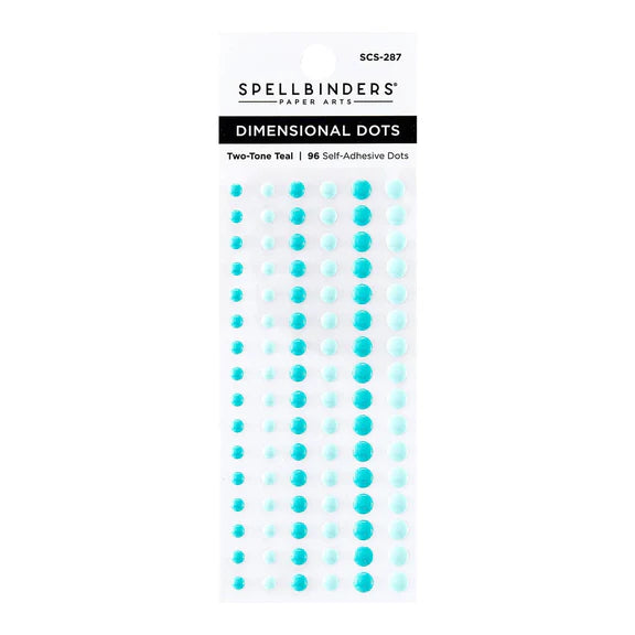 Spellbinders - Dimensional Dots - Two Tone Teal