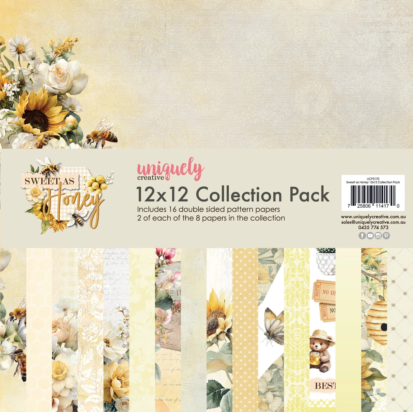 Uniquely Creative - Sweet As Honey 12x12 Collection Pack