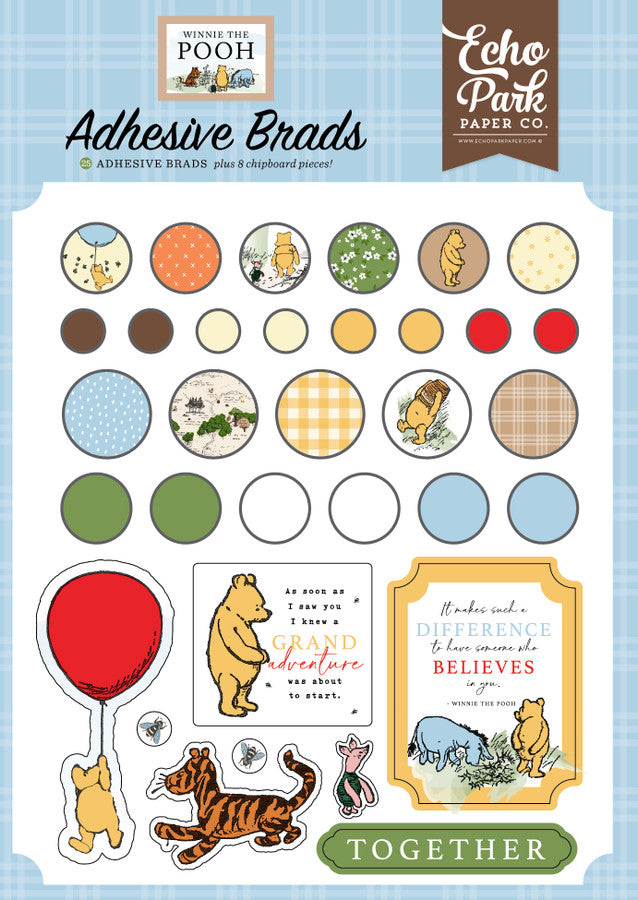 Echo Park - Winnie The Pooh Adhesive Brads