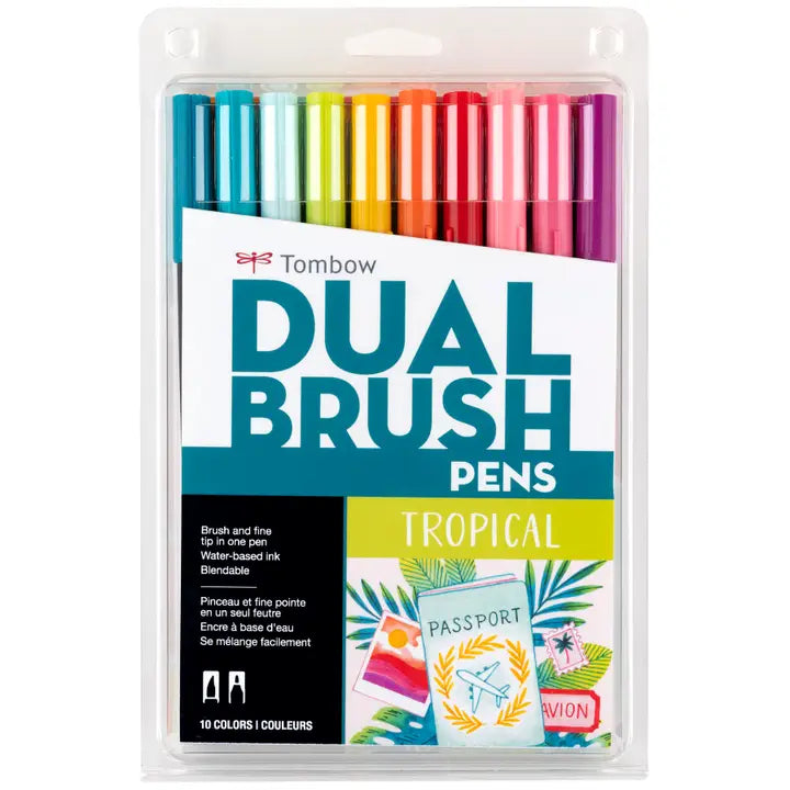 Tombow - Dual Brush Pens - Tropical 10 Pack