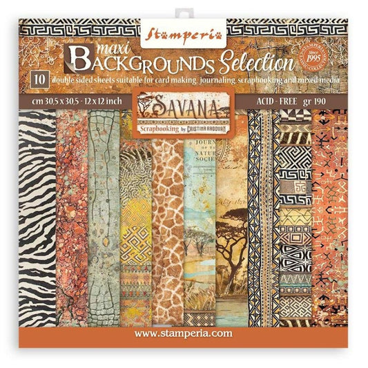 Stamperia - Savana - Maxi Backgrounds Selection
