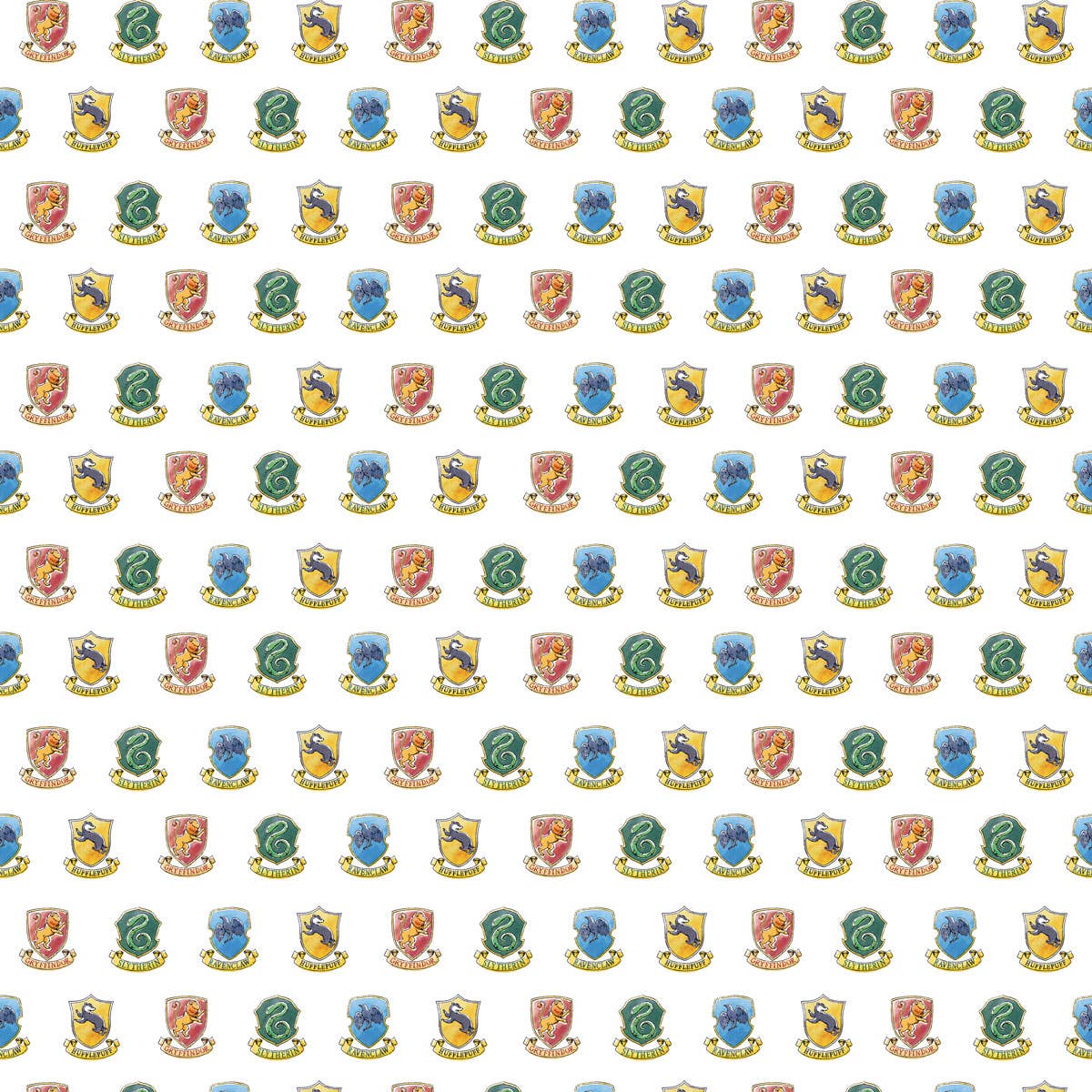 Harry Potter Watercolor House Crests 12 x 12 Scrapbook Paper