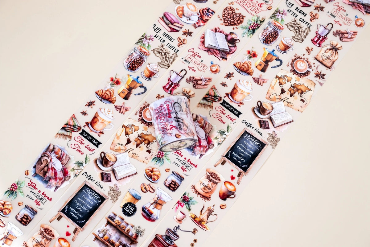 CoraCrea Crafts - Coffee Lovers Transparent Tape