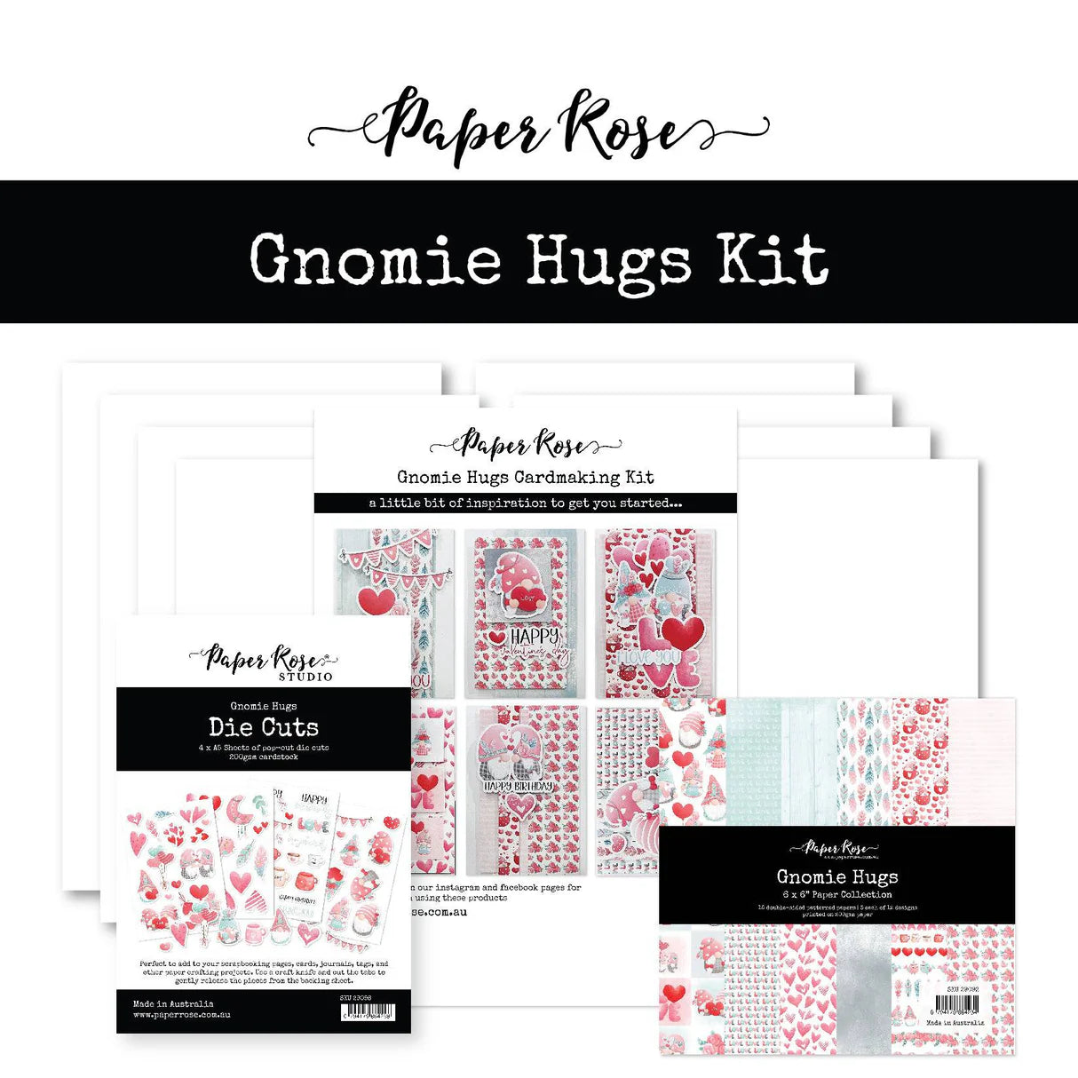 Paper rose Studio - Gnomie Hugs Cardmaking Kit