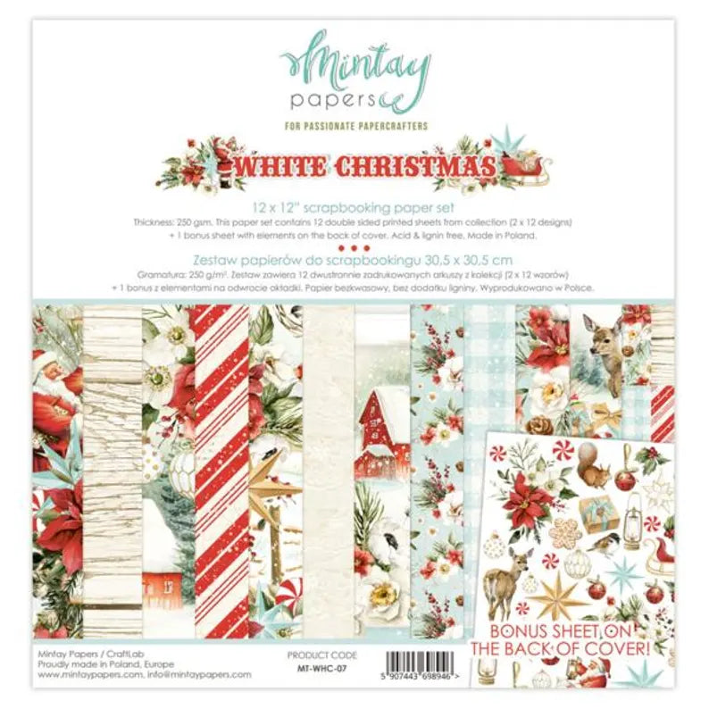 Mintay Papers- White Christmas 12z12 Paper Pack