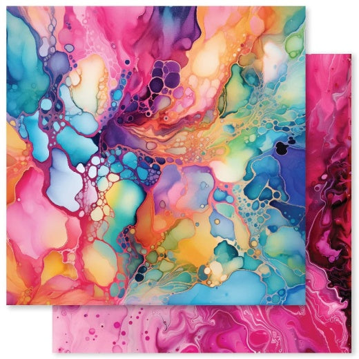 Paper Rose Studio - Inky Colour "C" 12x12 Paper