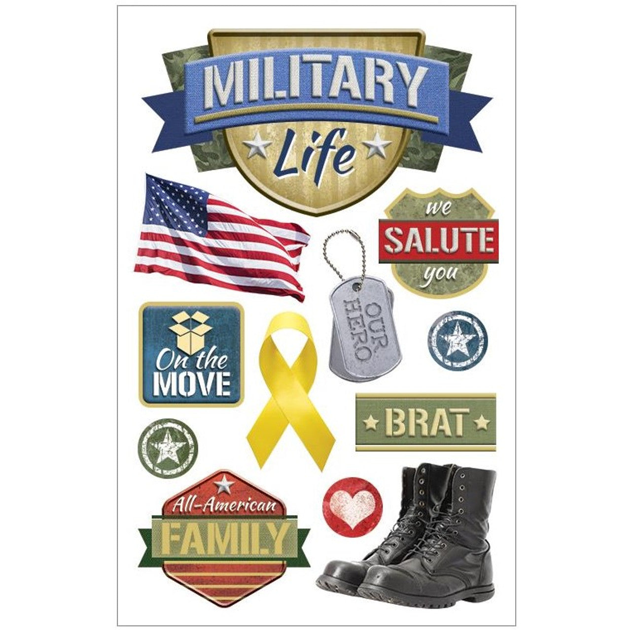 Military Life Dimensional Stickers