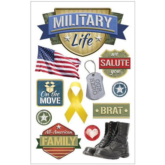 Military Life Dimensional Stickers