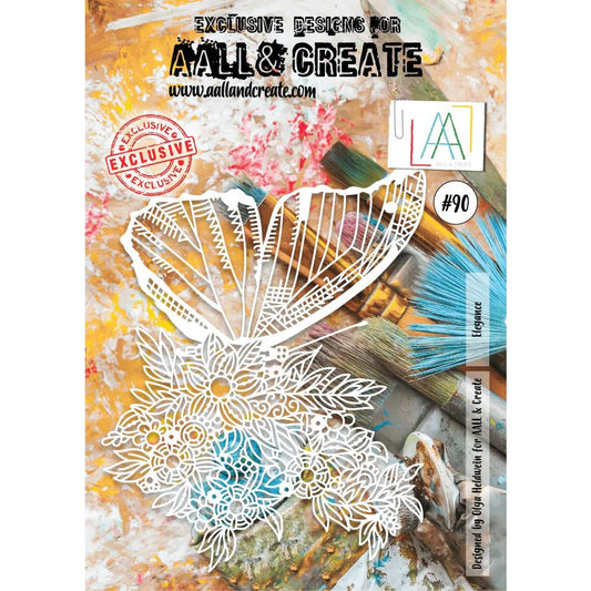 AALL & Create- A4 Stencil -Elegance