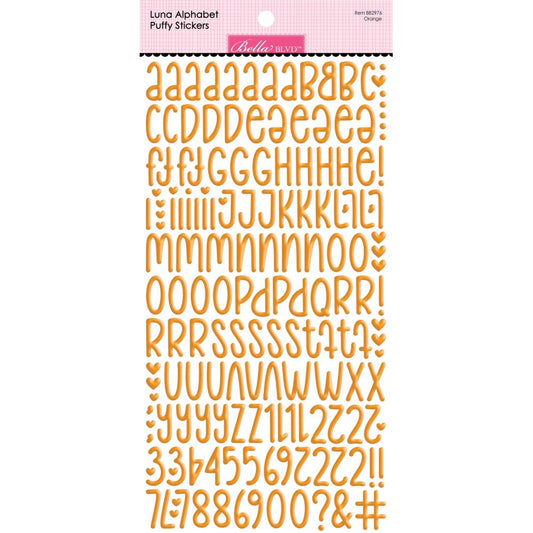 Doodlebug Design - Orange Luna Alpha Stickers