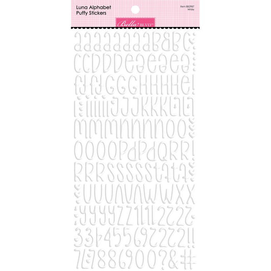 Doodlebug Design - White Luna Alpha Stickers