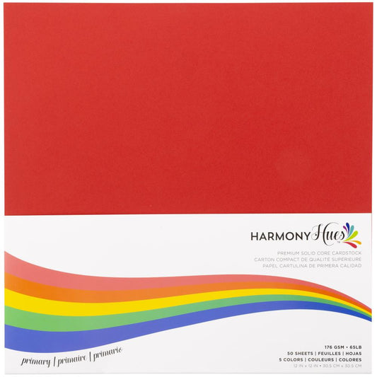 Harmony Hues - 12x12 Premium Solid Core Paper Pack
