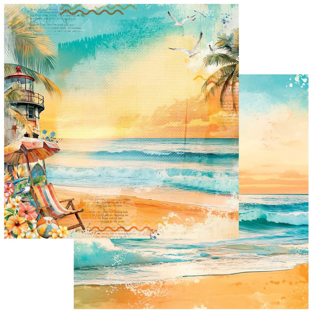 49 & Market - Beach Vibes - Seashells 12x12 Paper