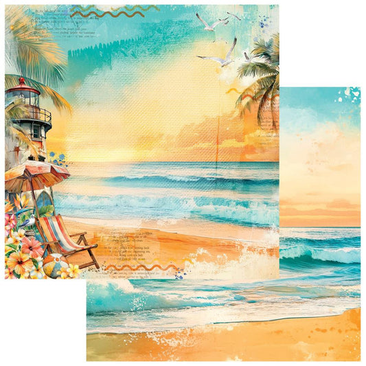 49 & Market - Beach Vibes - Seashells 12x12 Paper