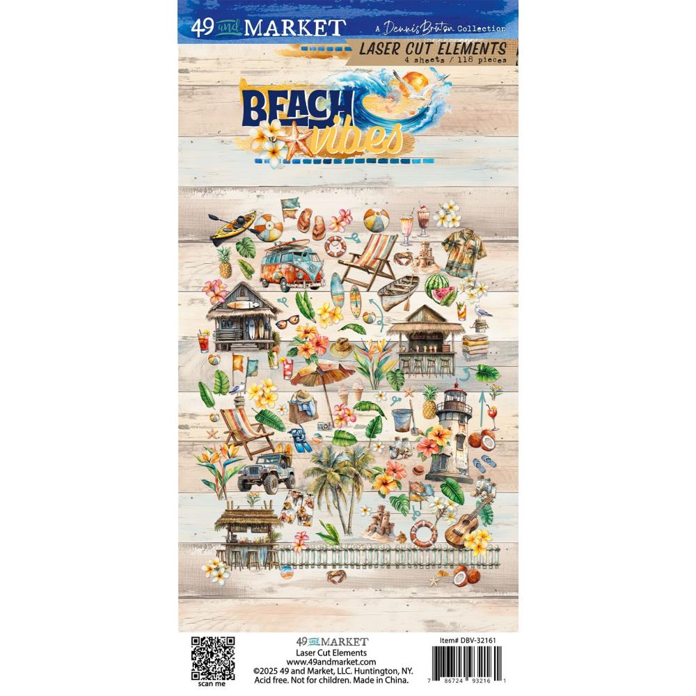 49 & Market - Beach Vibes - Laser Cut Elements