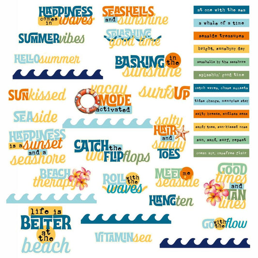 49 & Market - Beach Vibes - Chipboard Set
