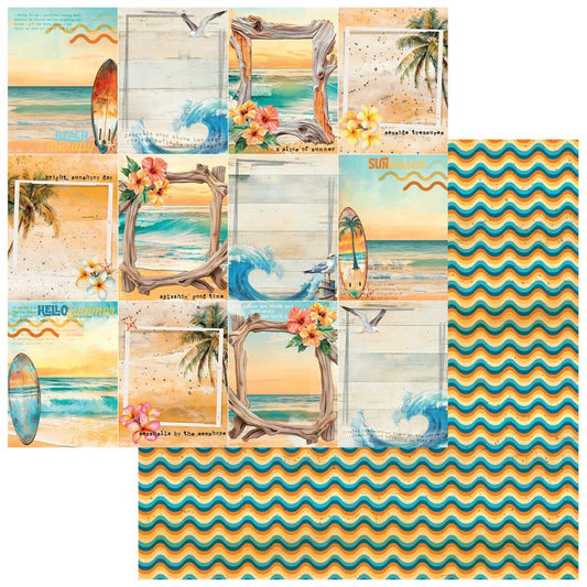 49 & Market - Beach Vibes - Driftwood 12x12