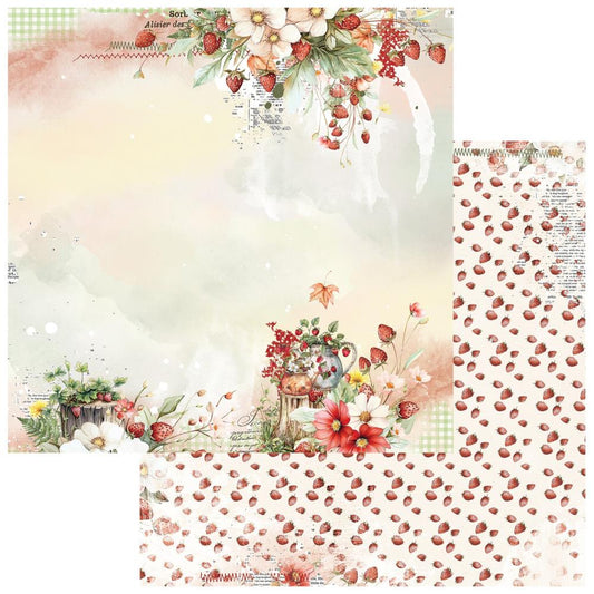 49 & Market - Natures Haven - Strawberry Tea 12x12