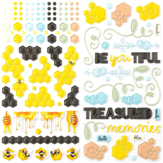 49 & Market - Botanical Buzz - Puffy Stickers