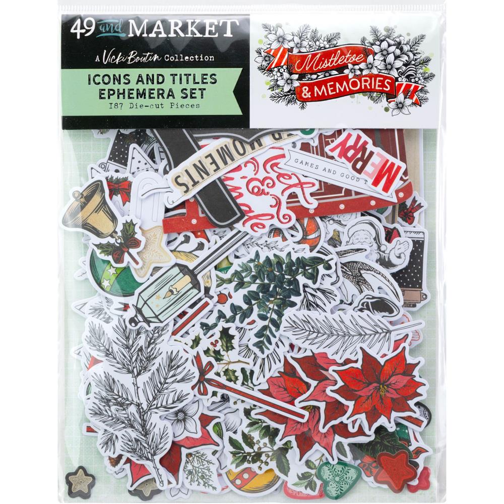 49 & Market - Mistletoe & Memories - Icon & Titles Ephemera Set