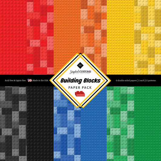 Scrapbook Customs - Building Blocks 12x12 Paper Pack