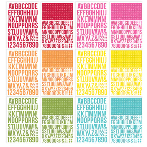 Simple Stories - Color Vibe Alpha Sticker Book - Brights