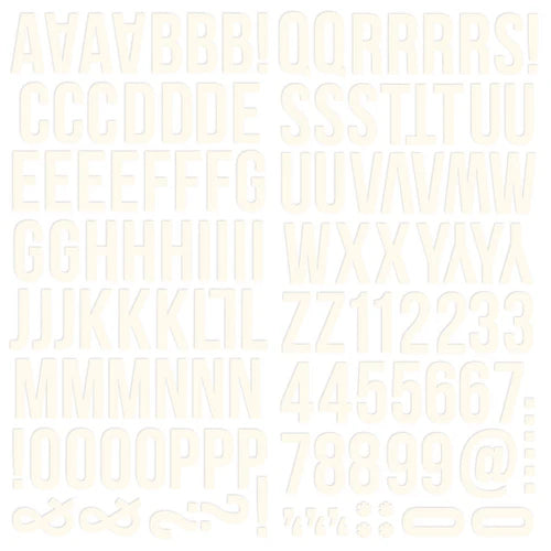 Simple Stories - Color Vibe Foam Alpha Stickers - Warm White