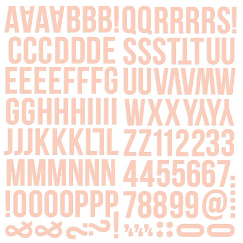 Simple Stories - Color Vibe Foam Alpha Stickers - Blush