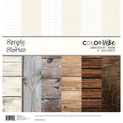 Simple Stories - Color Vibe Cardstock Kit - Woods