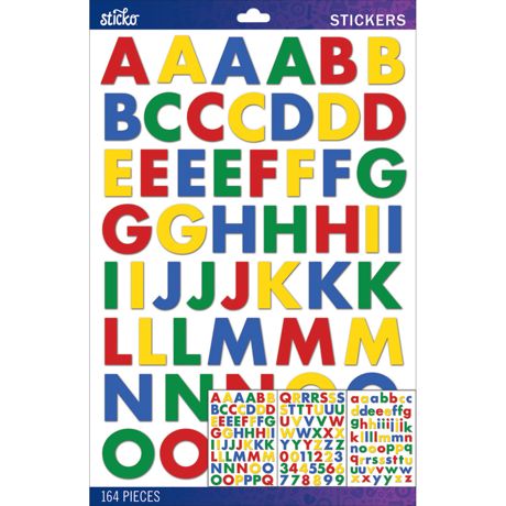 Sticko - Alphabet Stickers - Primary Futura Bold Large
