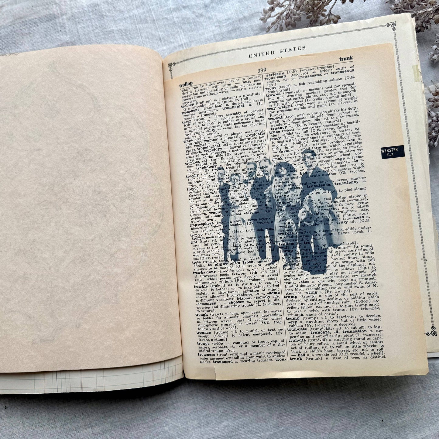 Hose of Books - Vintage Mixed Media Journal- 9x12 inches: Spiral Bound