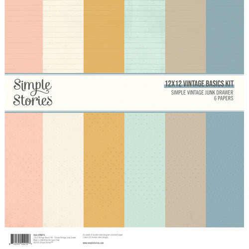 Simple Stories - Simple Vintage Junk Drawer - 12x12 Vintage Basics Kit