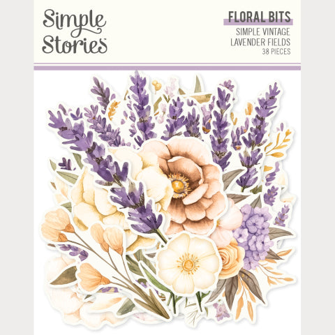 Simple Stories - Simple Vintage Lavender Fields Floral Bits and Pieces