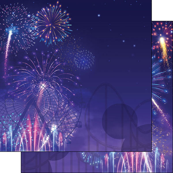 Scrapbook Customs - Magical Adventure Fireworks Double Sided 12x12 Paper