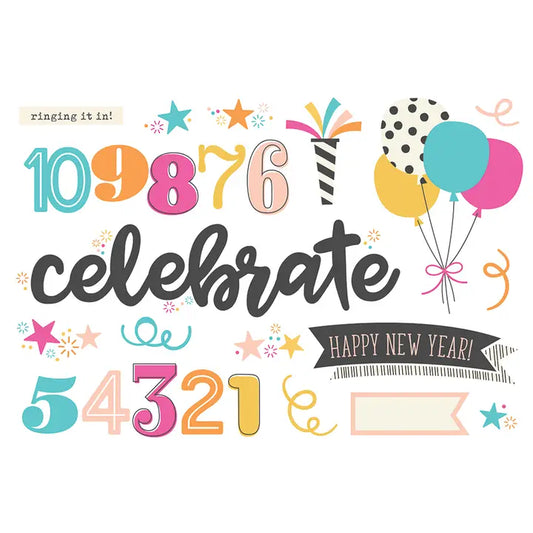 Simple Stories - Simple Page Pieces - Happy New Year