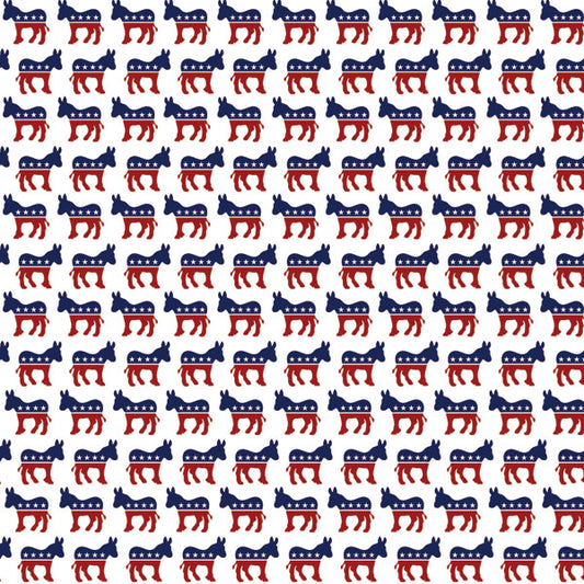 Scrapbook Customs - Democrat Donkey 12x12 Paper