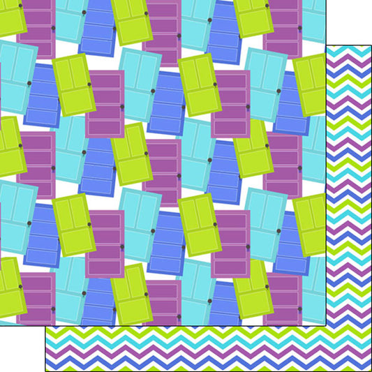 Scrapbook Customs - Monster - Doors 12x12 Double Sided Paper