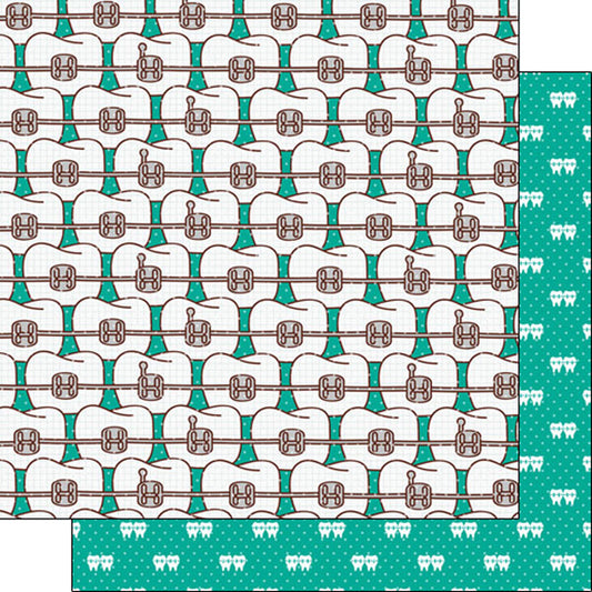 Scrapbook Customs - Orthodontist Images Double Sided 12x12 Paper