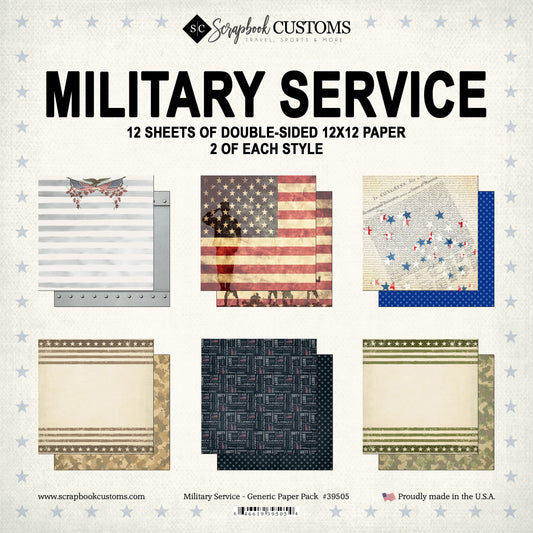 Scrapbook Customs - Military Service 12x12 Paper Pack