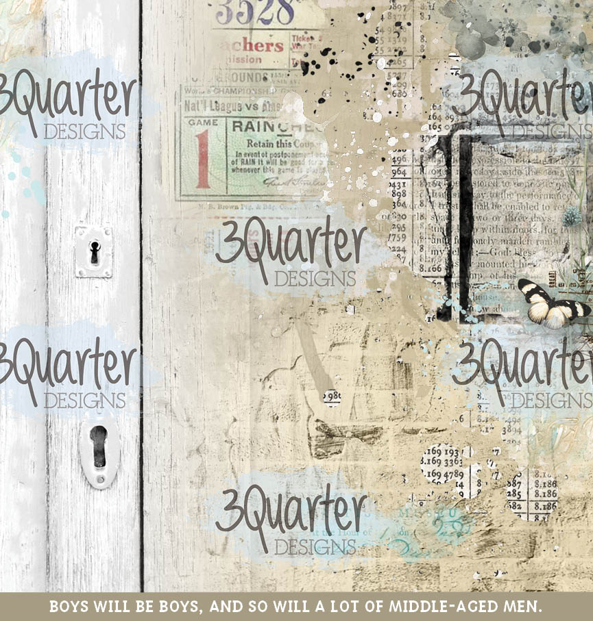 3Quarter Designs - 12" X12" Paper Pack - Vintage Man