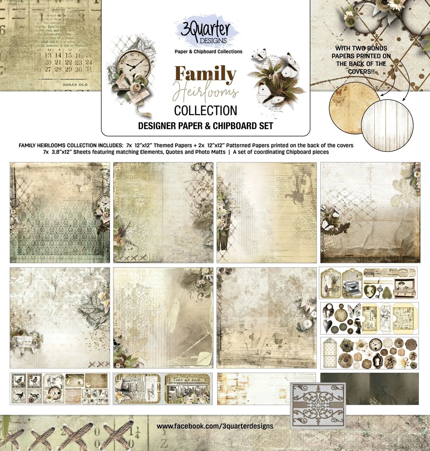 3 Quarter Designs- Family Heirlooms 12x12 Collection