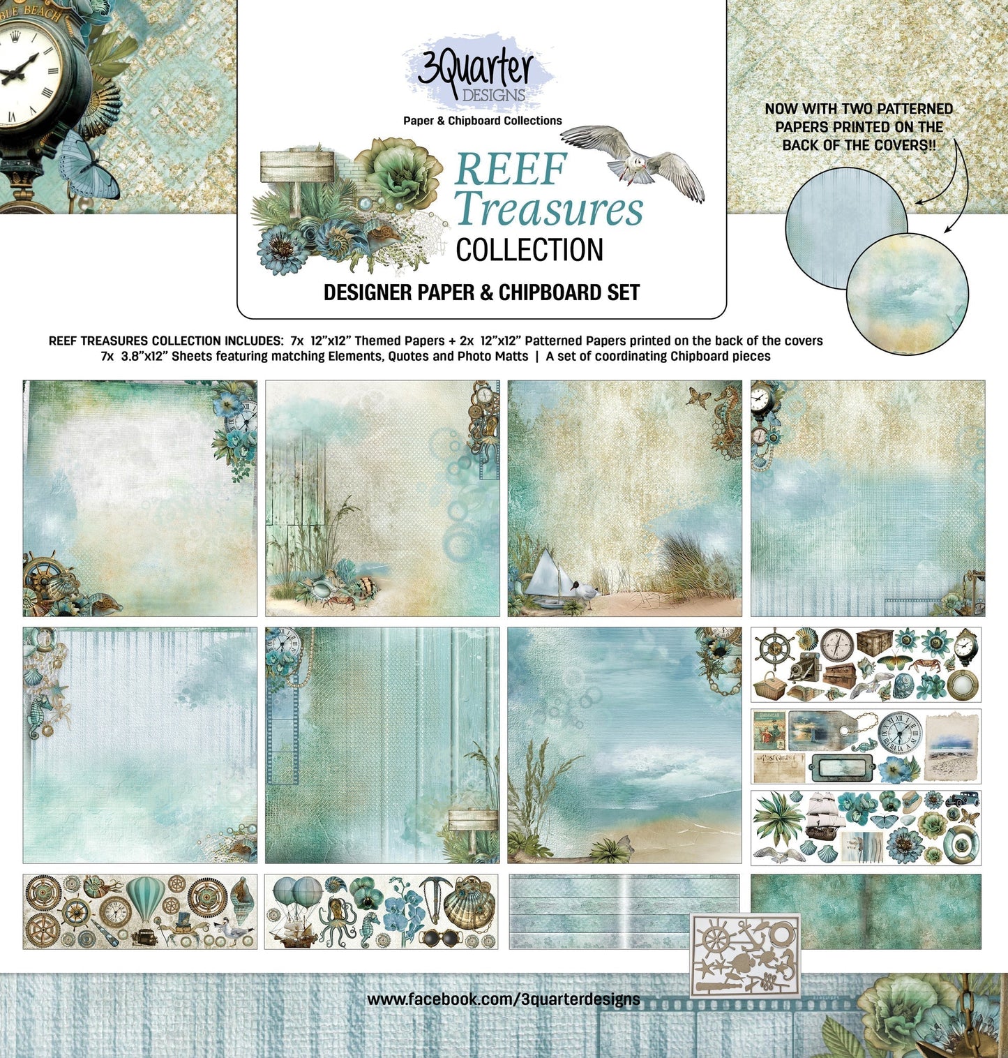 3Quarter Designs Reef Treasures 12x12 Collection