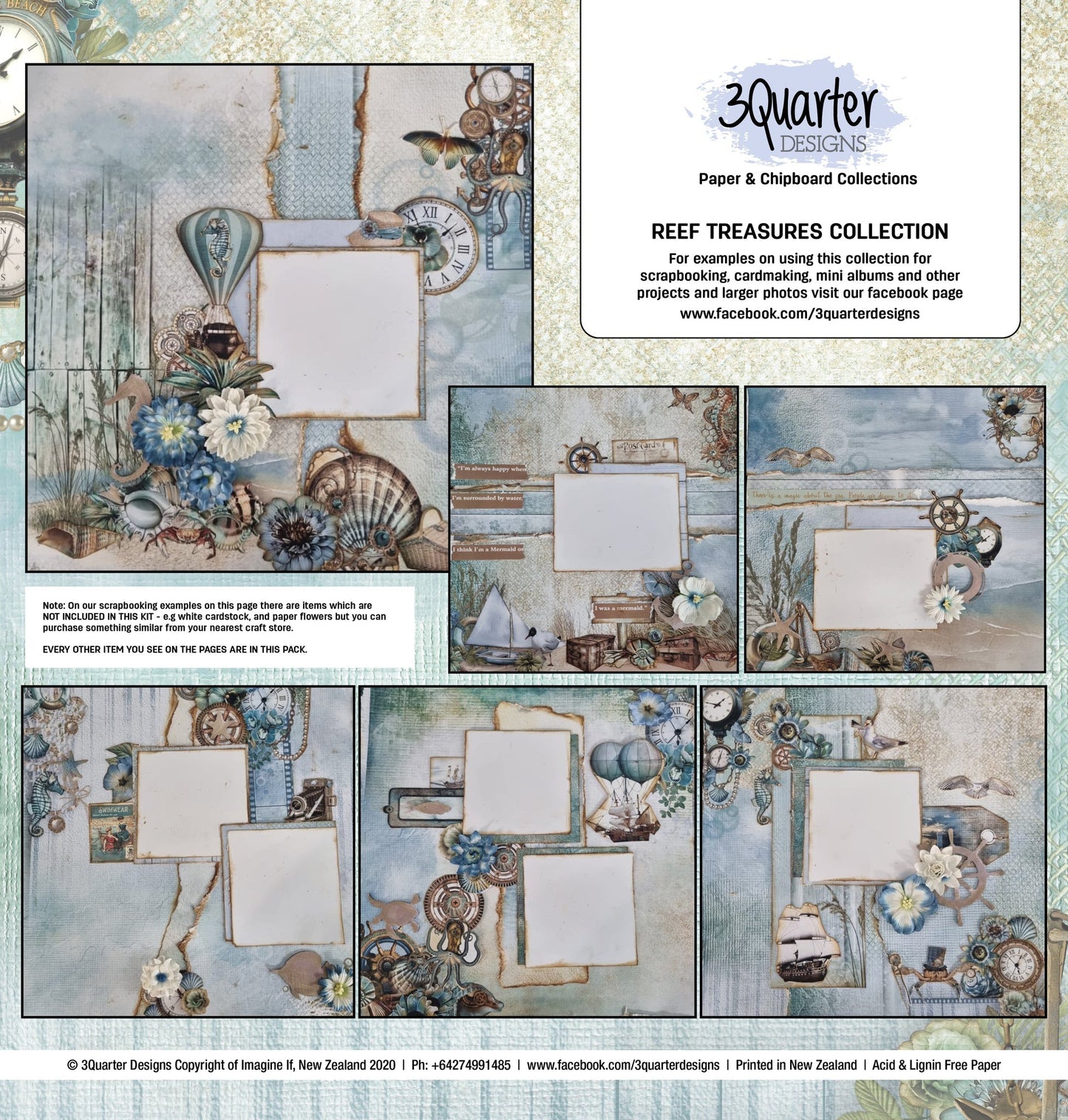 3Quarter Designs Reef Treasures 12x12 Collection