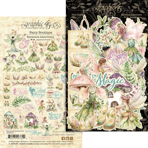 Graphic 45 - Fairy Boutique Ephemera Set