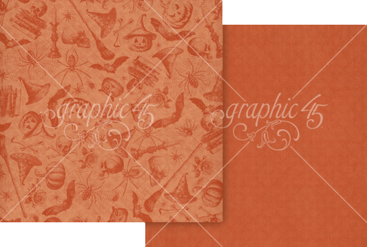 Graphic 45 - Pumpkin Orange 12x12 Paper