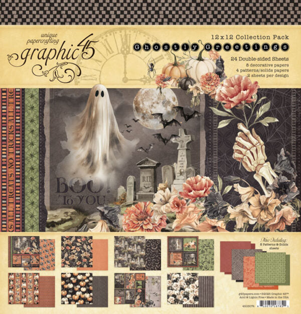 Graphic 45 - Ghostly Greeting Collection Pack