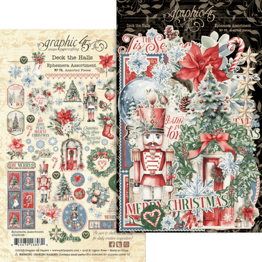 Graphic 45 - Deck The Halls Ephemera Assortment