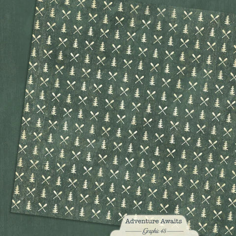 Graphic 45 - Evergreen Patterns & Solid 12x12 Paper
