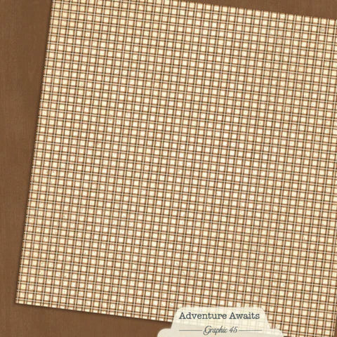 Graphic 45 - Woodland Brown & Solid Sheet 12x12 Paper