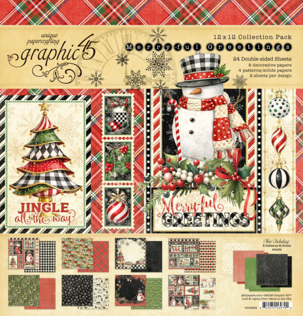 Graphic 45 - Merry-ful Greetings 12x12 Collection Pack